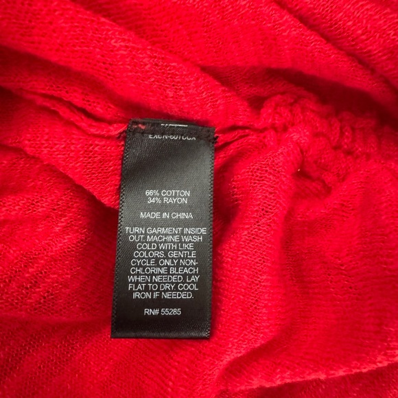 Express tops | Express red 3/4 sleeve, Ruched side shirt | Color: Red | Size: XS - Picture 5 of 5